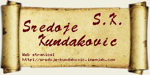 Sredoje Kundaković vizit kartica